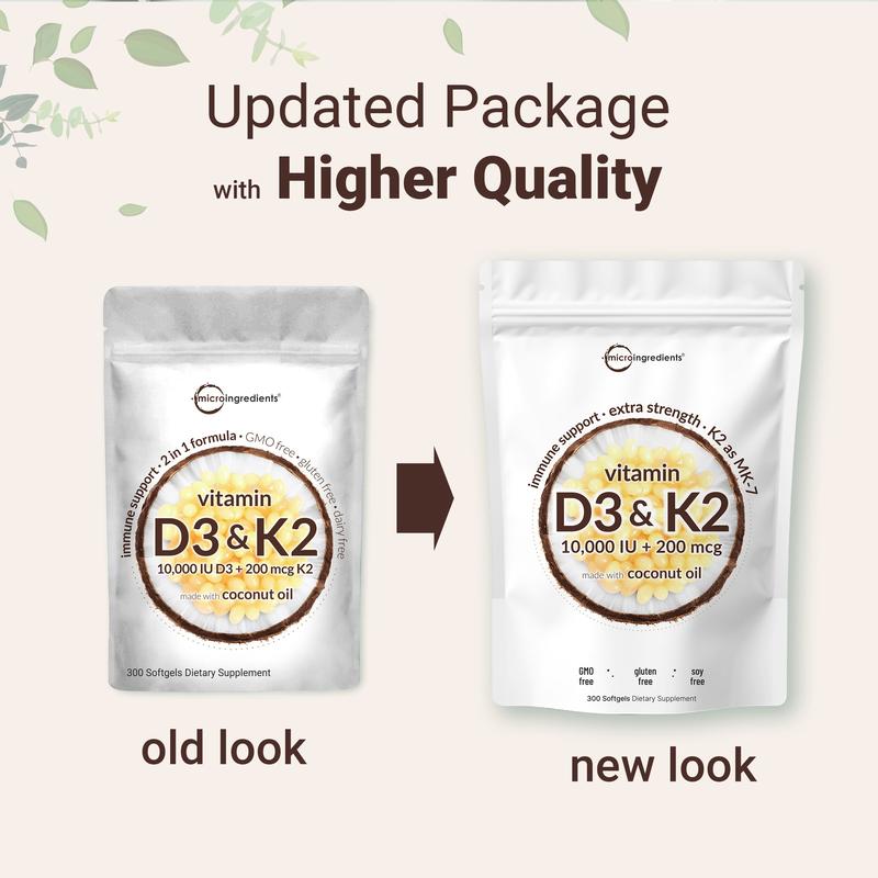 Vitamin D3 + K2 | Virgin Coconut Oil