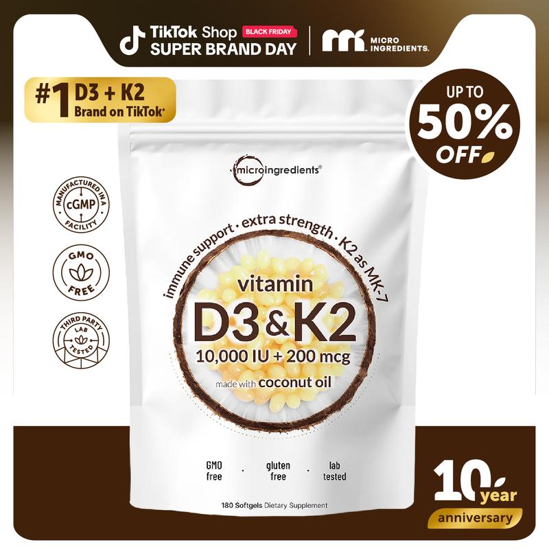 Vitamin D3 + K2 | Virgin Coconut Oil
